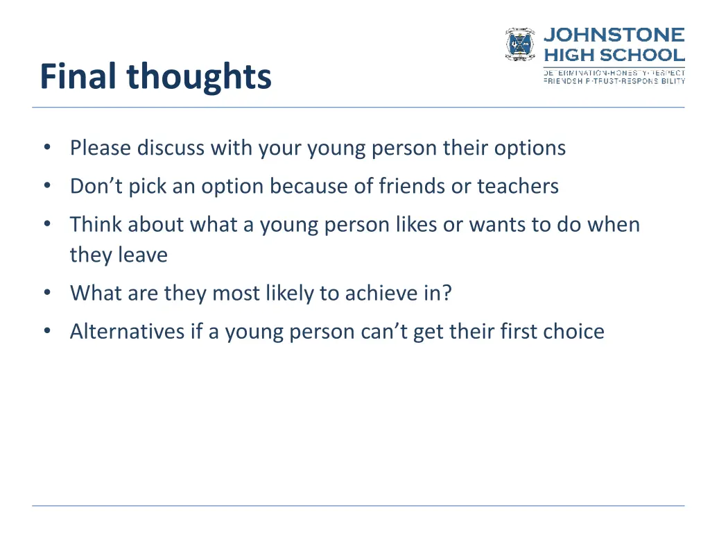final thoughts