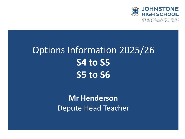 options information 2025 26 s4 to s5 s5 to s6