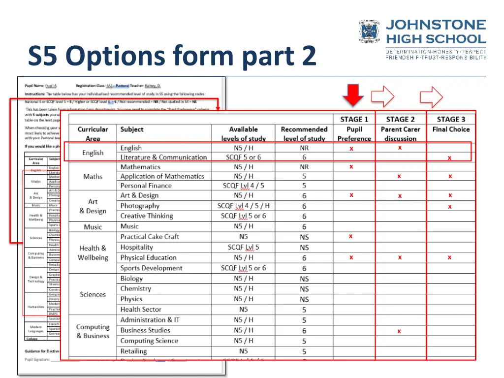 s5 options form part 2