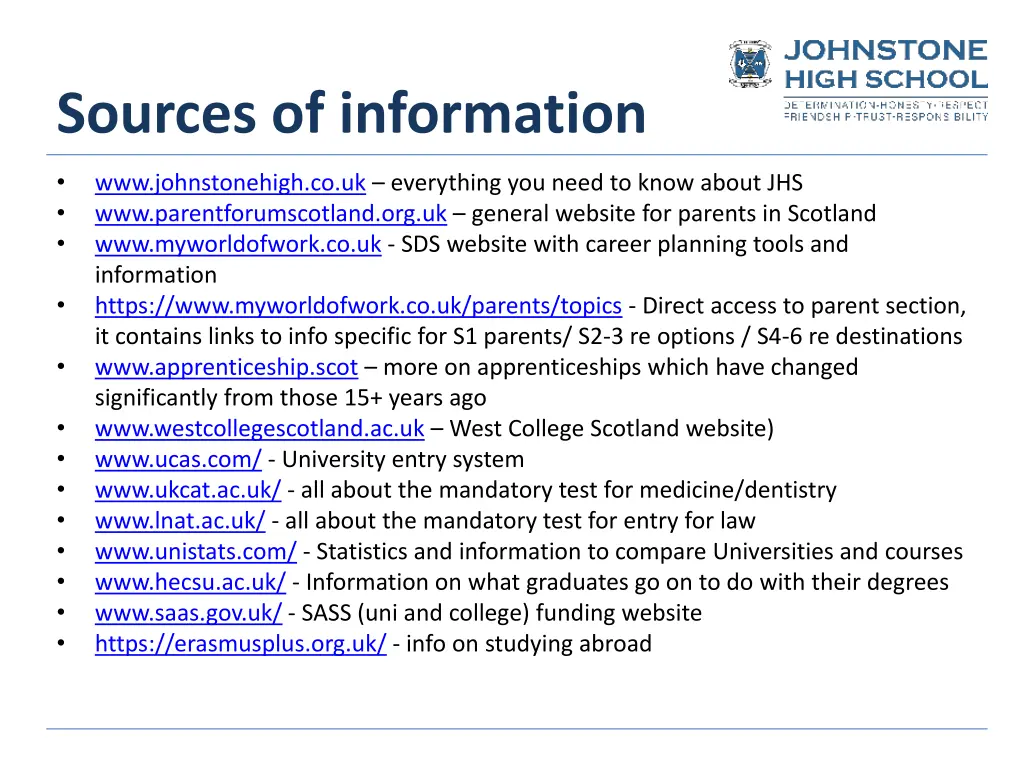 sources of information