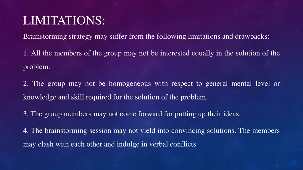 limitations