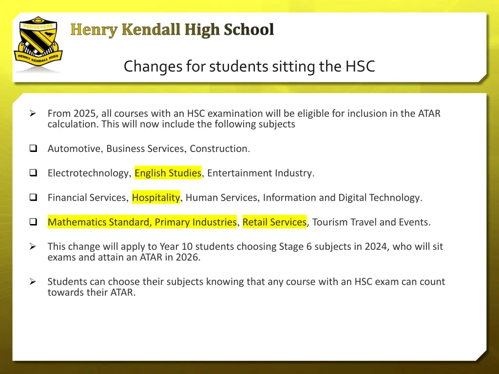 henry kendall high school 8