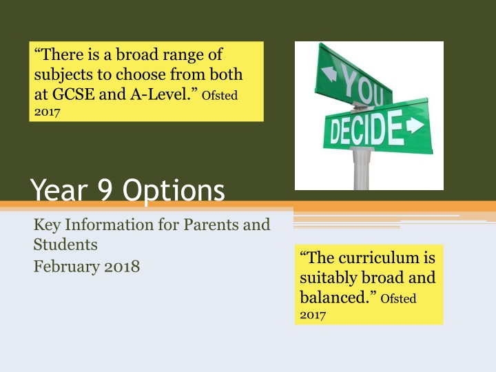 there is a broad range of subjects to choose from