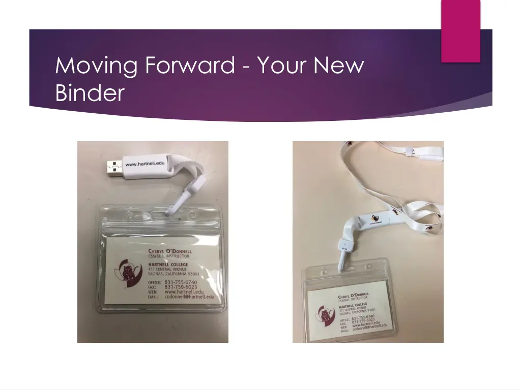 moving forward your new binder
