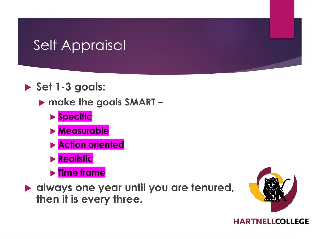self appraisal