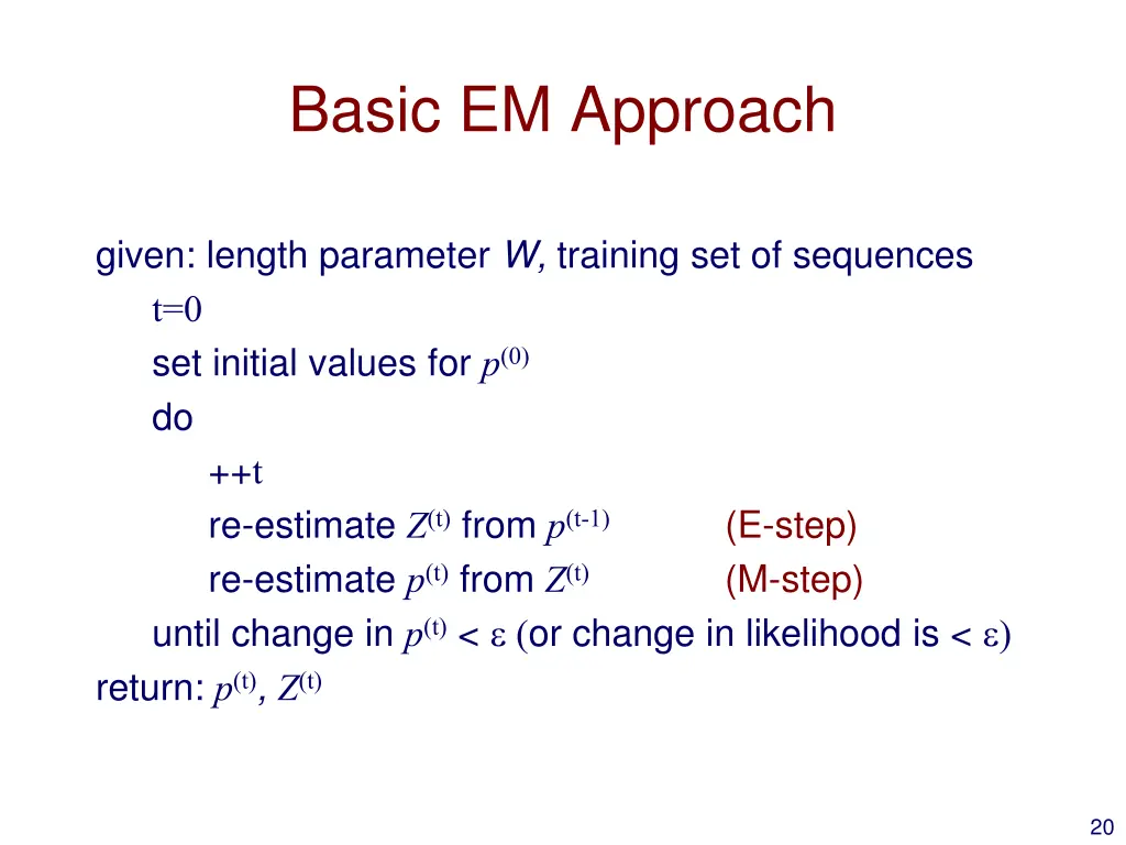 basic em approach