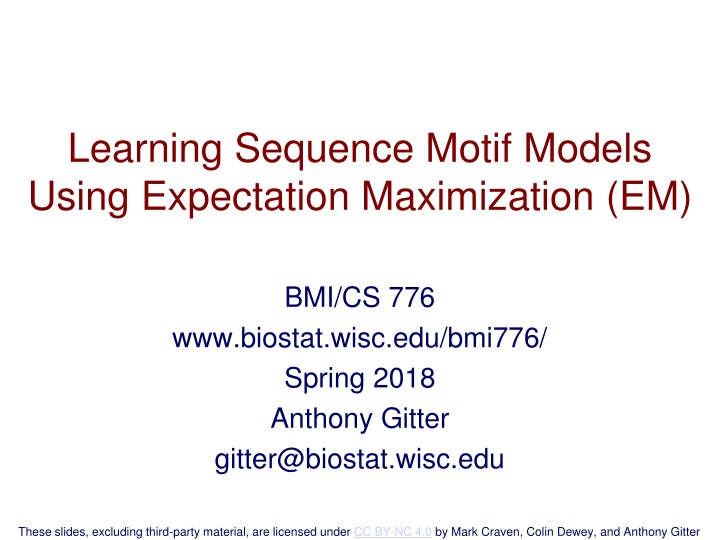 learning sequence motif models using expectation