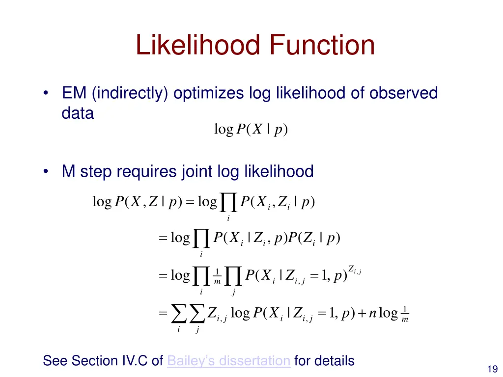 likelihood function