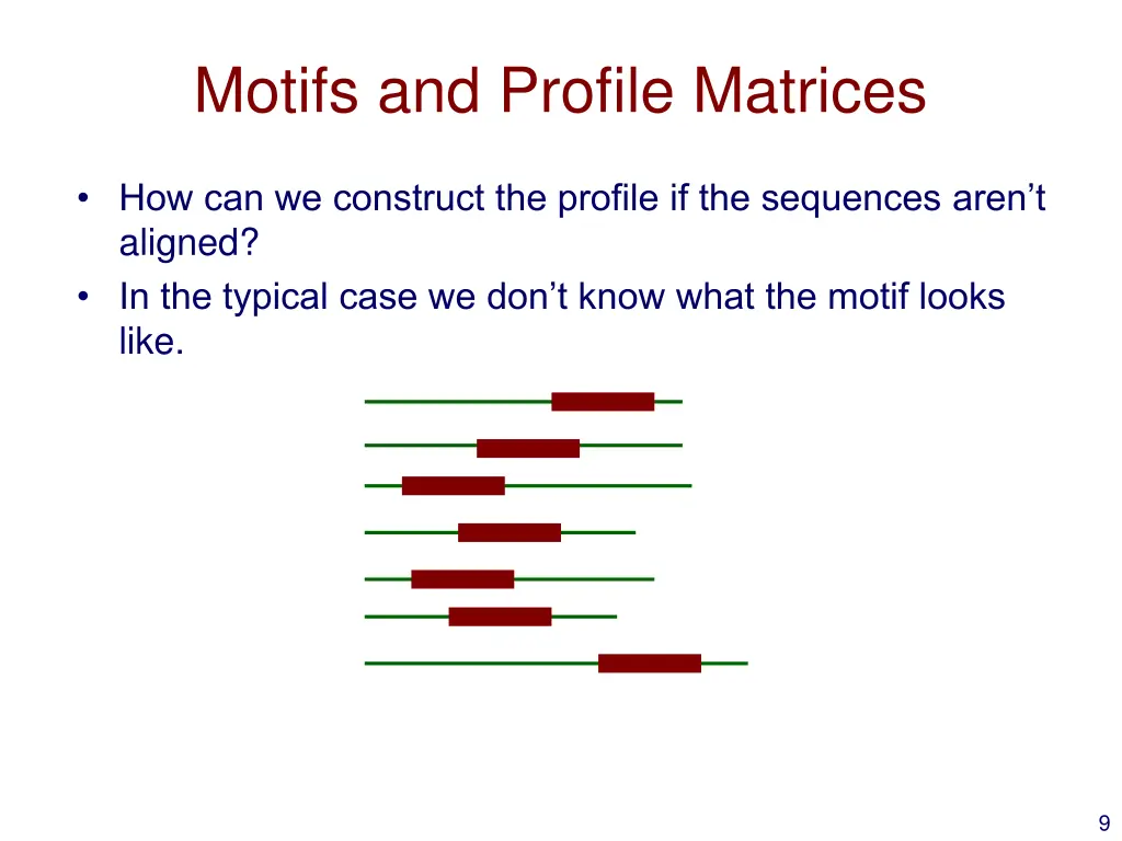 motifs and profile matrices