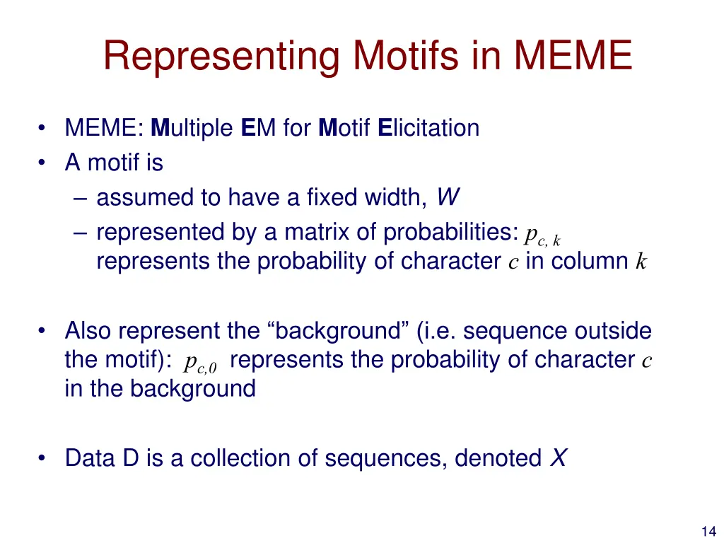 representing motifs in meme