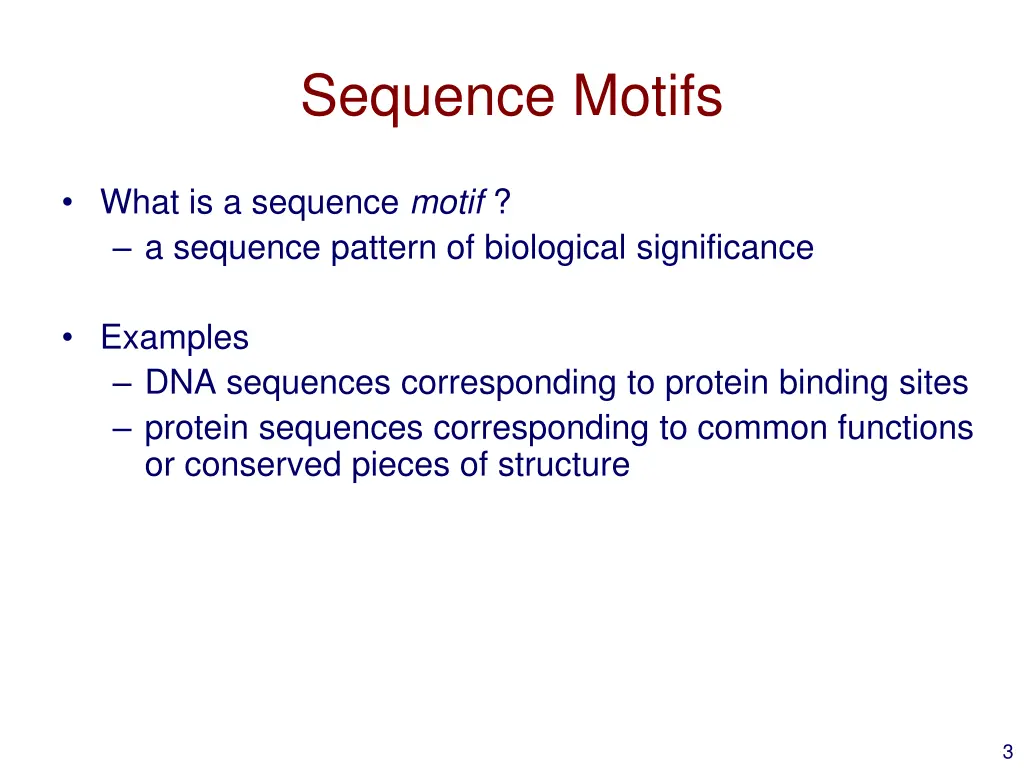 sequence motifs