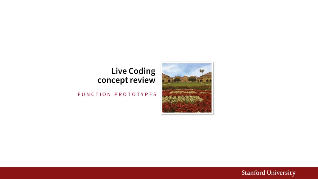 live coding concept review