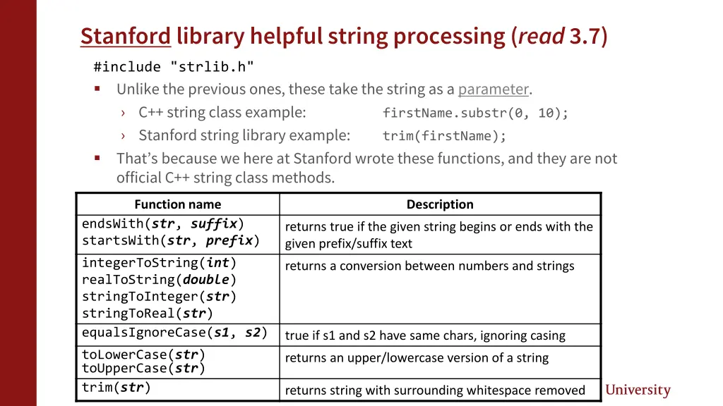 stanford library helpful string processing read