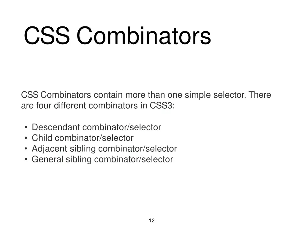css combinators