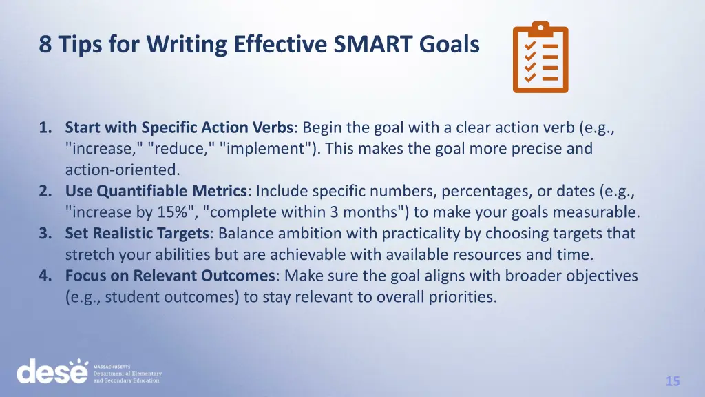 8 tips for writing effective smart goals