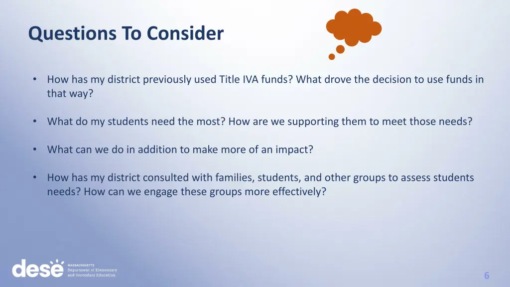 questions to consider