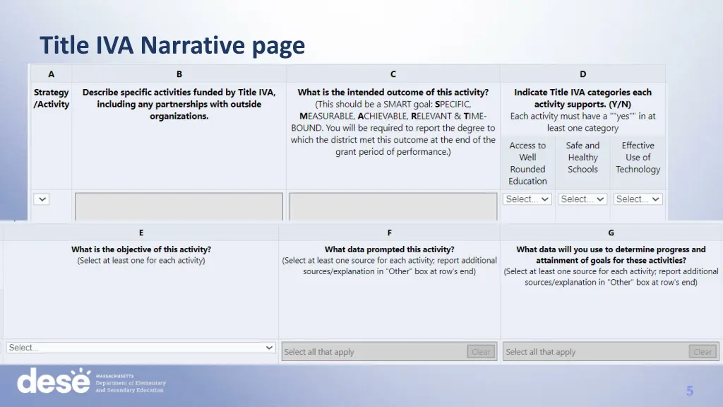 title iva narrative page