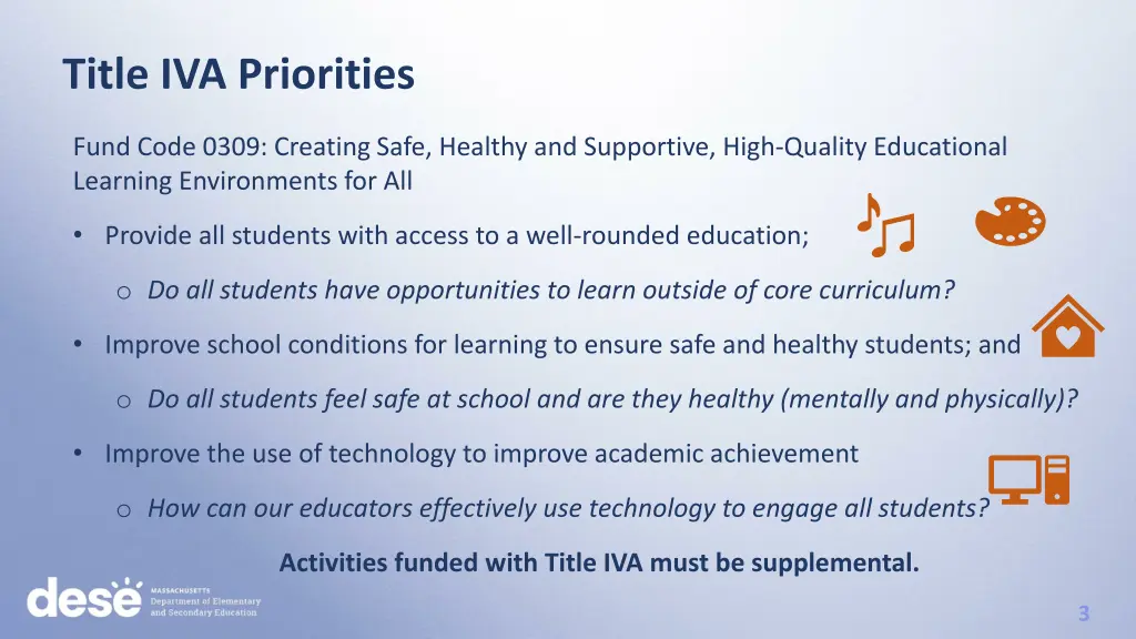 title iva priorities