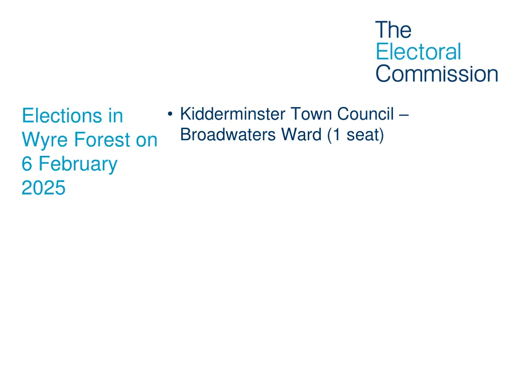 kidderminster town council broadwaters ward 1 seat