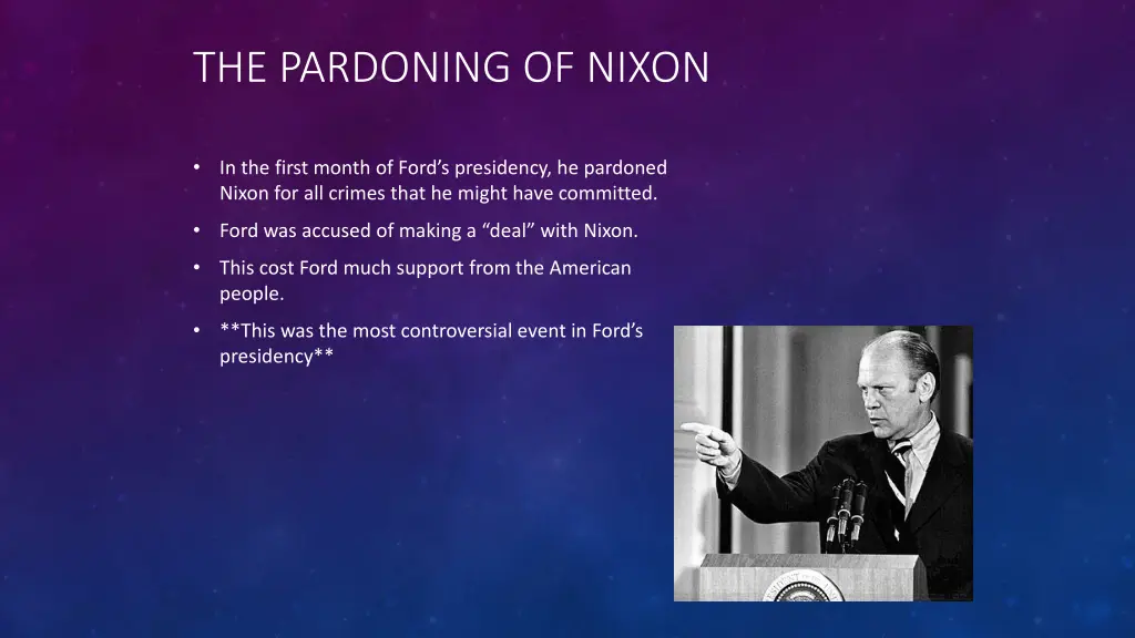 the pardoning of nixon