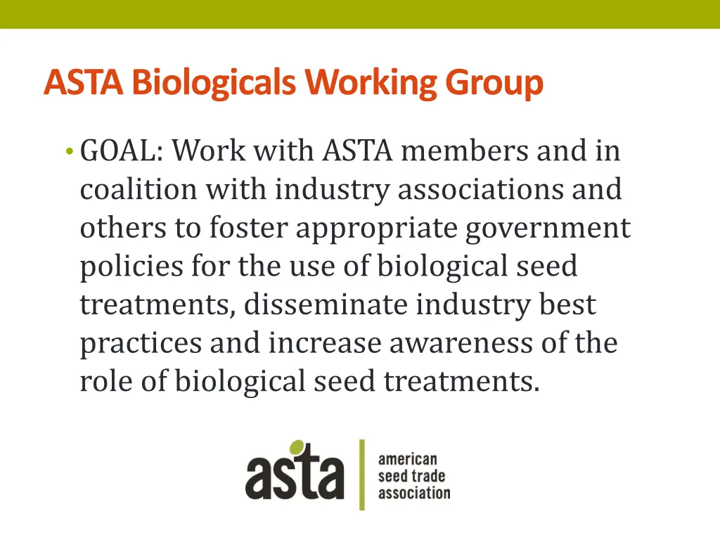 asta biologicals working group