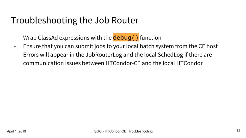 troubleshooting the job router