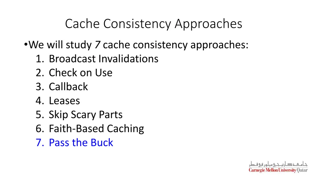 cache consistency approaches 3