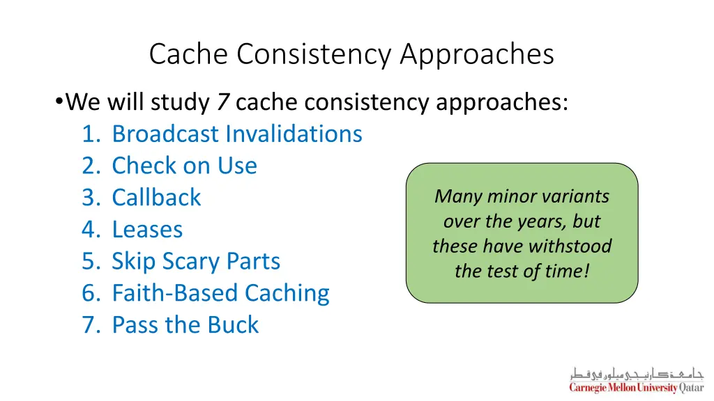 cache consistency approaches 4