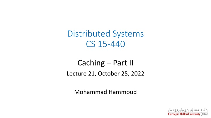 distributed systems cs 15 440