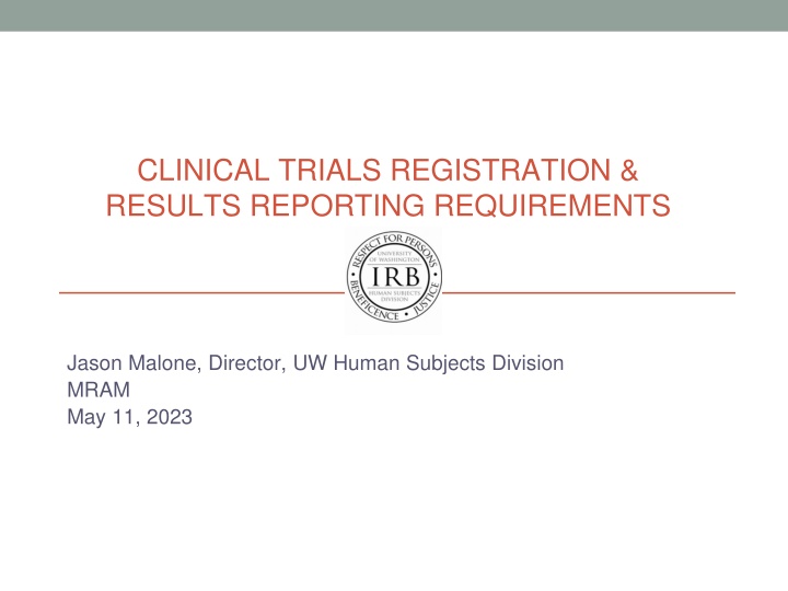 clinical trials registration results reporting
