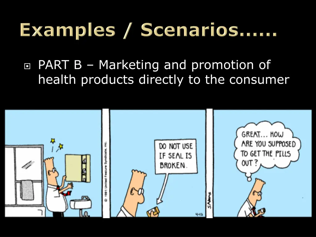 part b marketing and promotion of health products