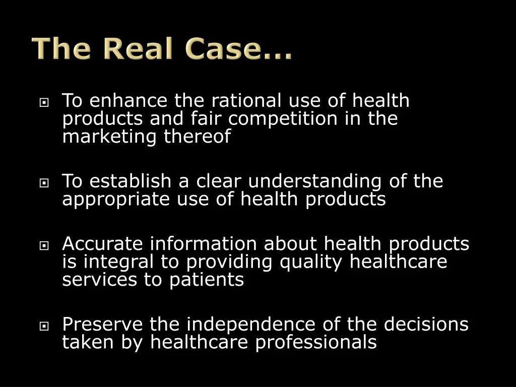 to enhance the rational use of health products