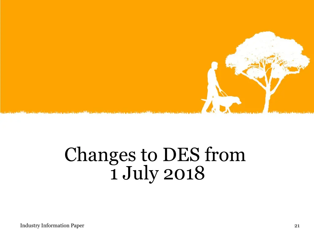 changes to des from 1 july 2018