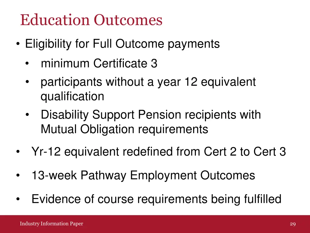 education outcomes