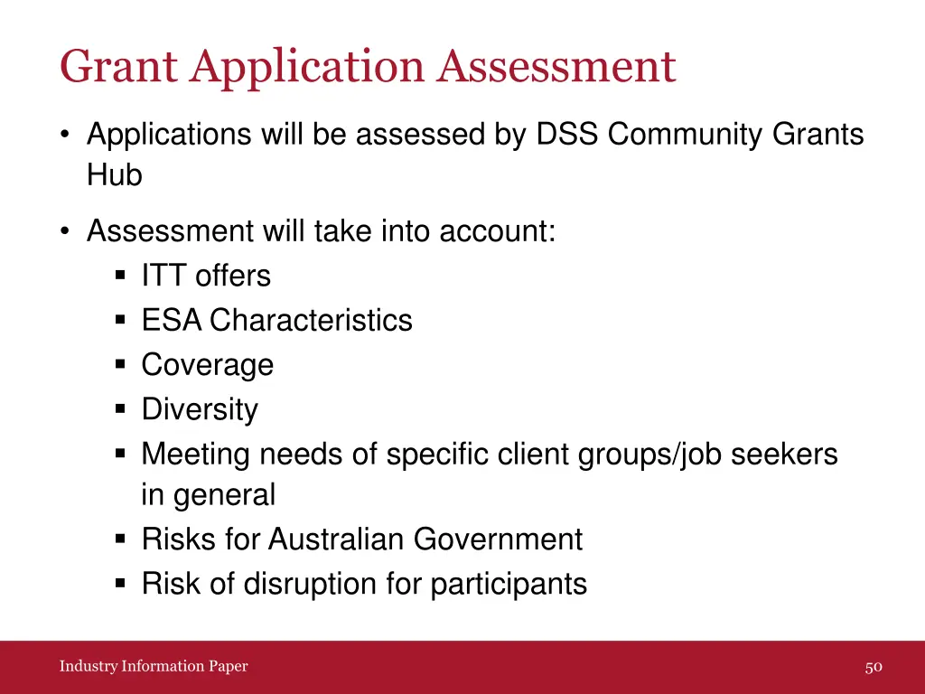 grant application assessment