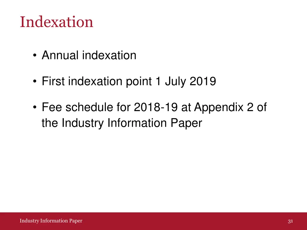indexation