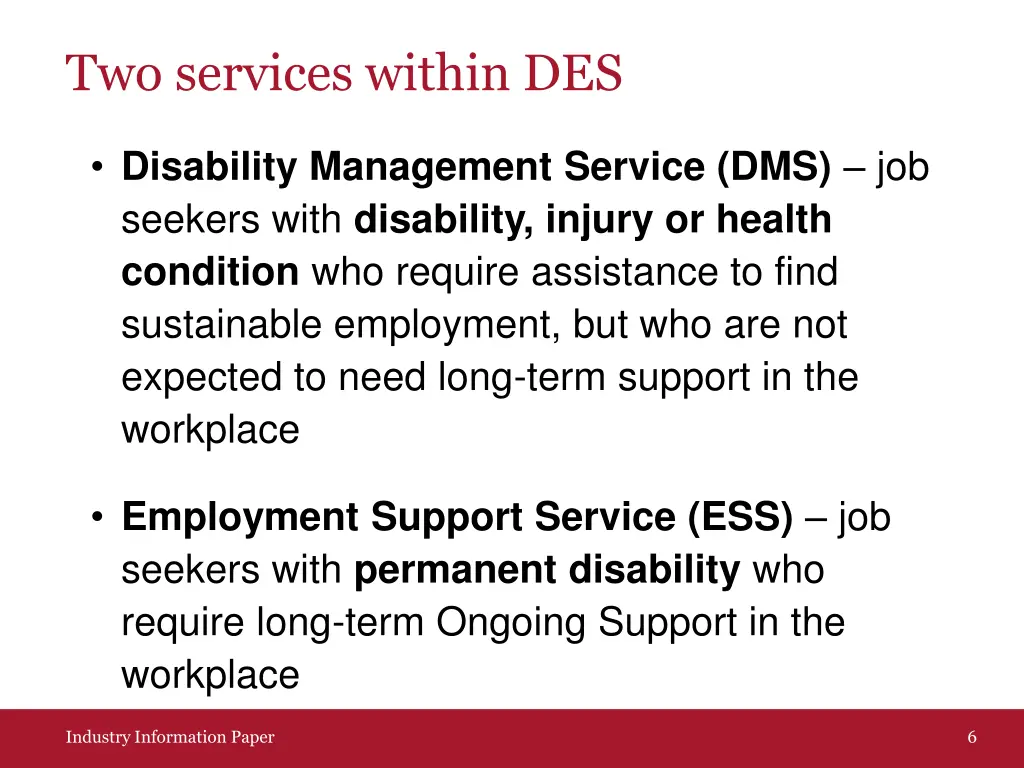 two services within des