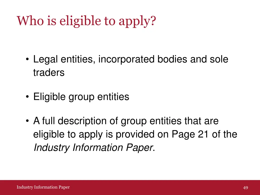 who is eligible to apply
