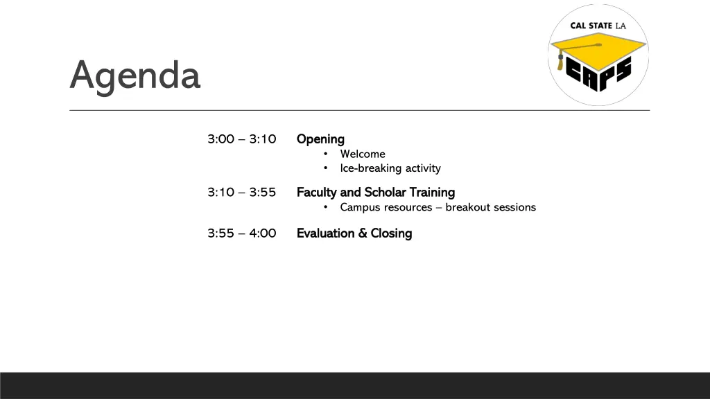 agenda