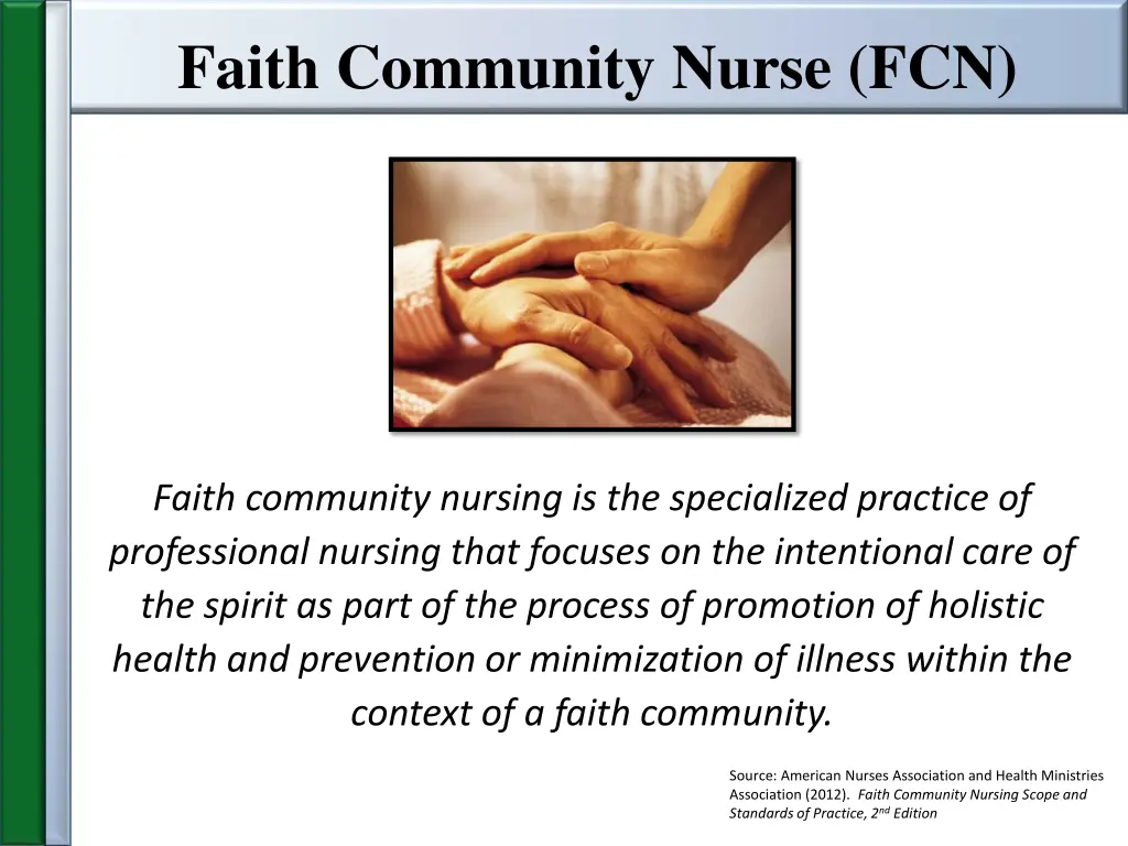 faith community nurse fcn