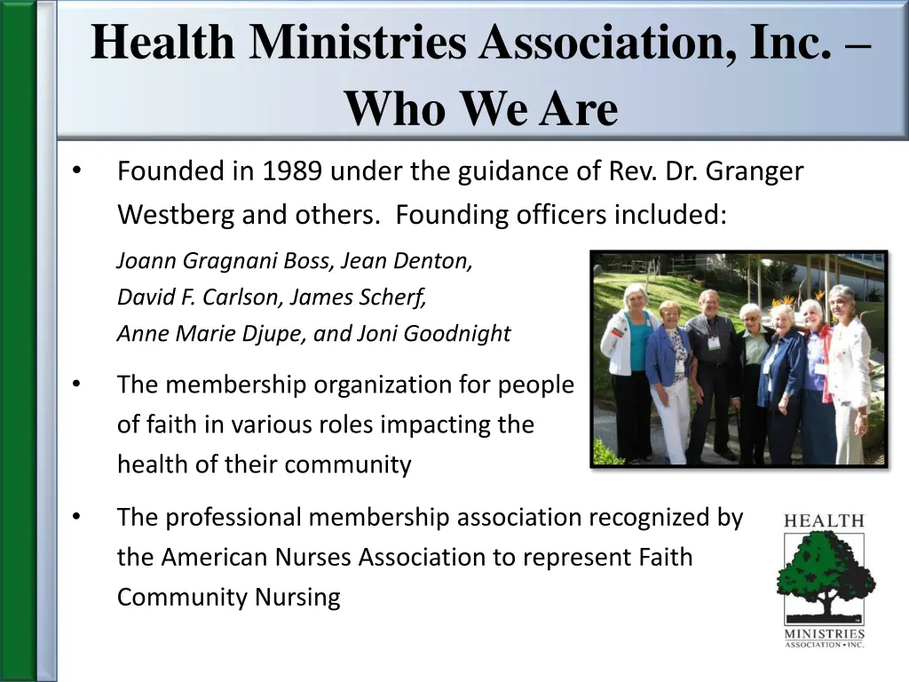 health ministries association inc who we are