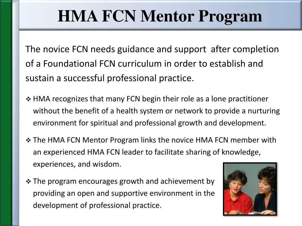 hma fcn mentor program