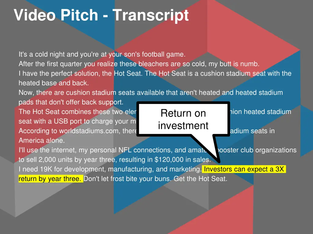 video pitch transcript 12