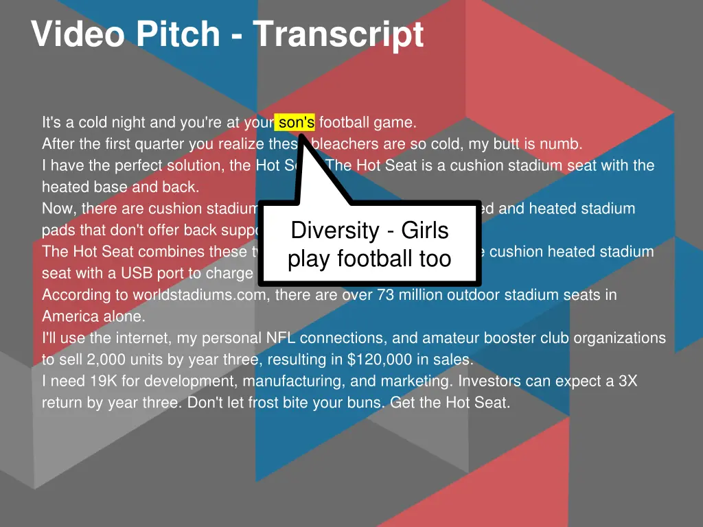 video pitch transcript 14