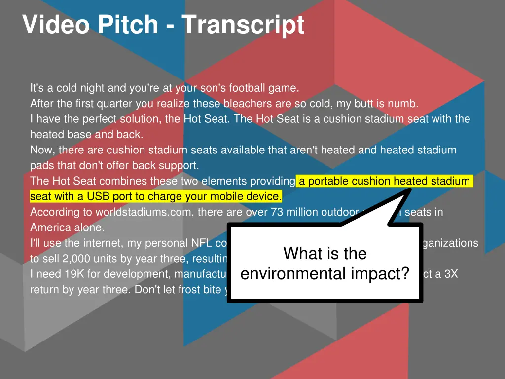 video pitch transcript 18
