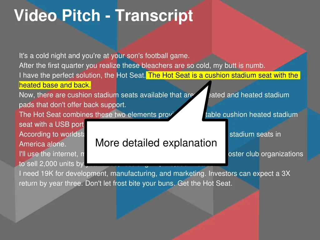 video pitch transcript 2