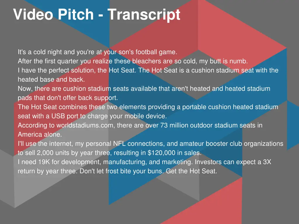 video pitch transcript 21