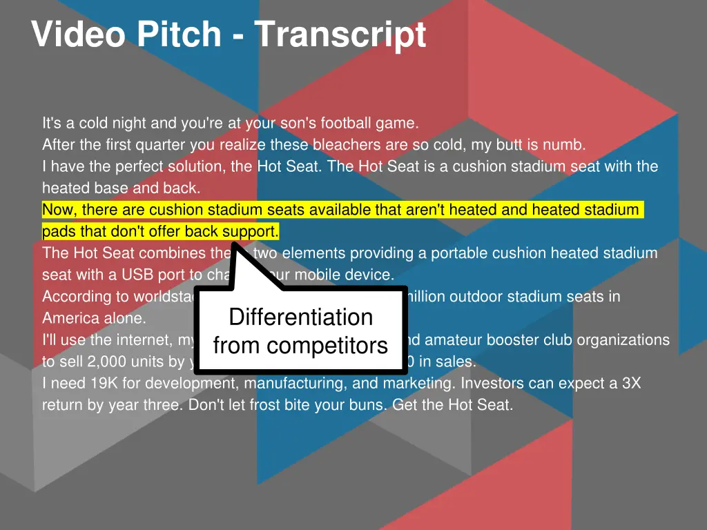 video pitch transcript 3