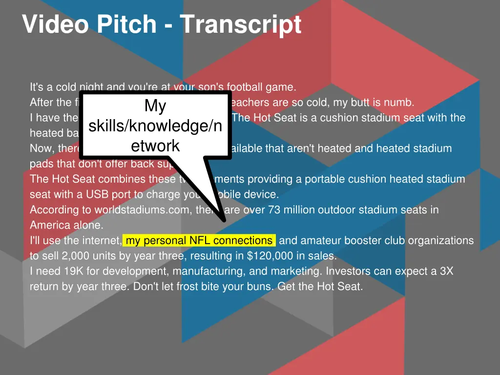video pitch transcript 8