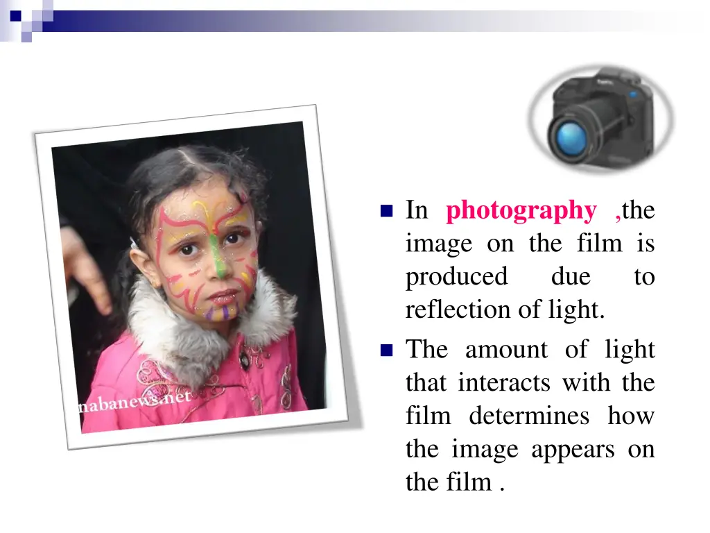 in photography the image on the film is produced